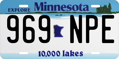 MN license plate 969NPE