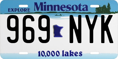 MN license plate 969NYK