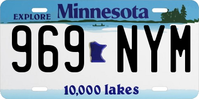 MN license plate 969NYM
