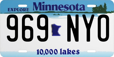 MN license plate 969NYO