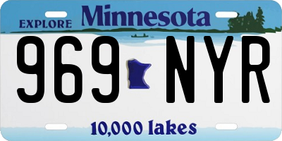 MN license plate 969NYR