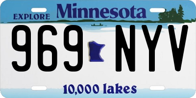 MN license plate 969NYV