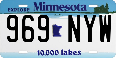 MN license plate 969NYW