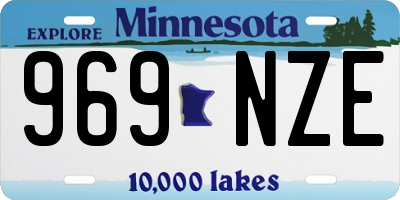 MN license plate 969NZE