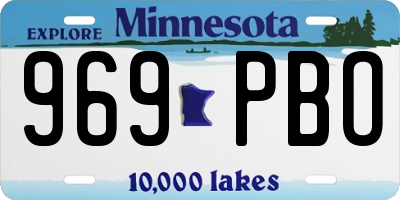 MN license plate 969PBO