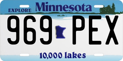 MN license plate 969PEX