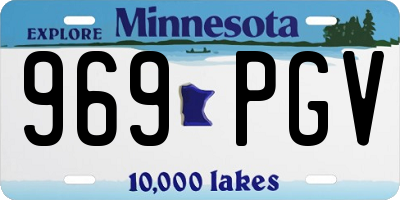 MN license plate 969PGV