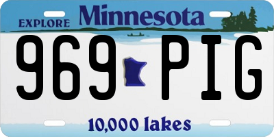 MN license plate 969PIG