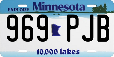 MN license plate 969PJB