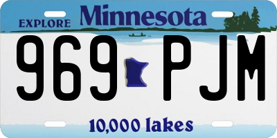 MN license plate 969PJM
