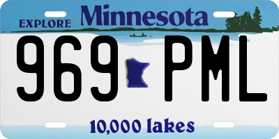 MN license plate 969PML