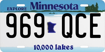 MN license plate 969QCE