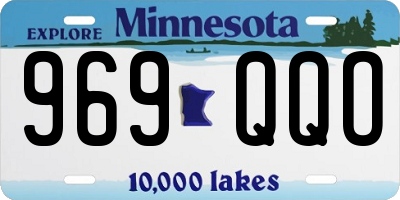 MN license plate 969QQO