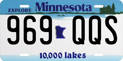 MN license plate 969QQS
