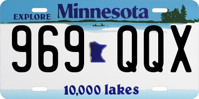 MN license plate 969QQX