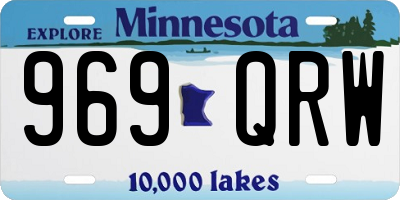 MN license plate 969QRW