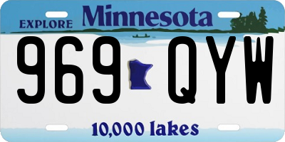 MN license plate 969QYW