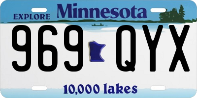 MN license plate 969QYX