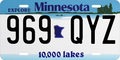 MN license plate 969QYZ