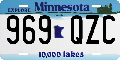 MN license plate 969QZC