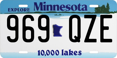 MN license plate 969QZE