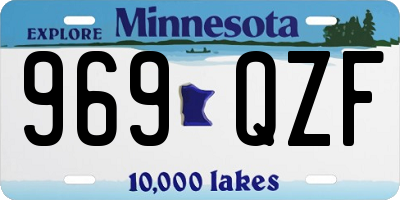 MN license plate 969QZF