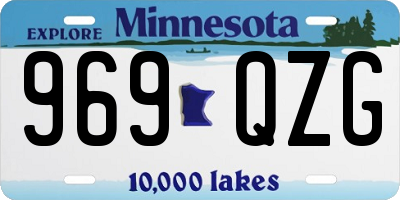 MN license plate 969QZG