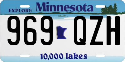 MN license plate 969QZH
