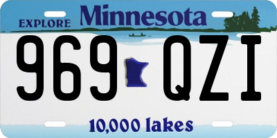 MN license plate 969QZI