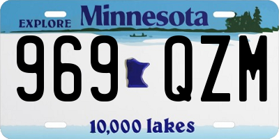 MN license plate 969QZM