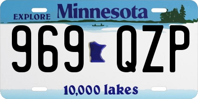 MN license plate 969QZP