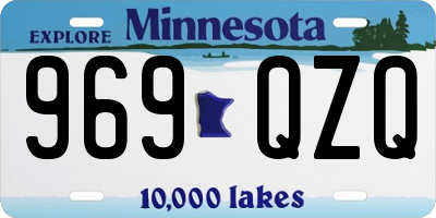 MN license plate 969QZQ
