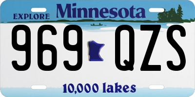 MN license plate 969QZS