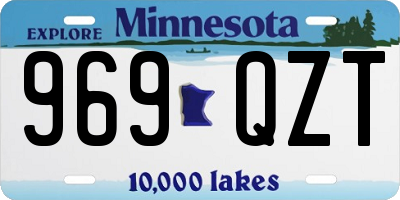 MN license plate 969QZT