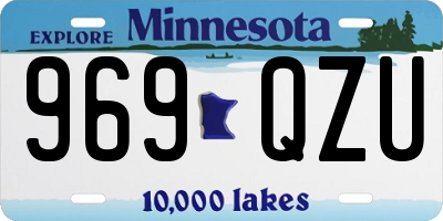 MN license plate 969QZU