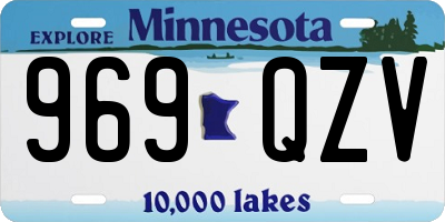 MN license plate 969QZV