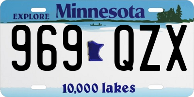 MN license plate 969QZX