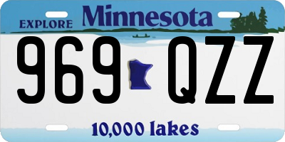 MN license plate 969QZZ
