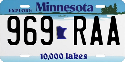 MN license plate 969RAA
