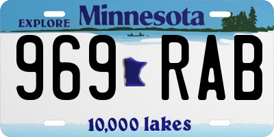 MN license plate 969RAB