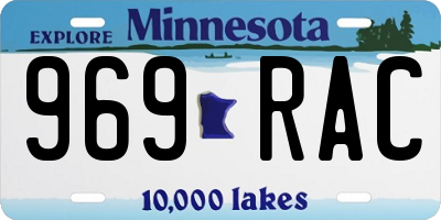 MN license plate 969RAC