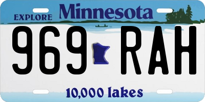 MN license plate 969RAH