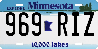 MN license plate 969RIZ