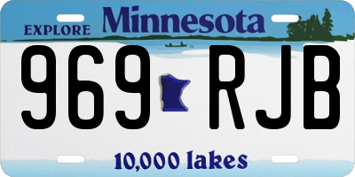 MN license plate 969RJB