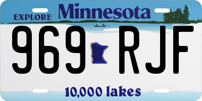 MN license plate 969RJF