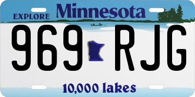 MN license plate 969RJG