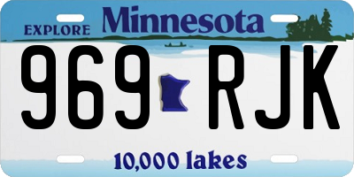 MN license plate 969RJK