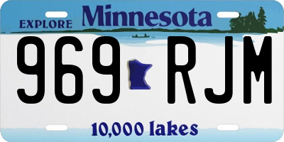 MN license plate 969RJM