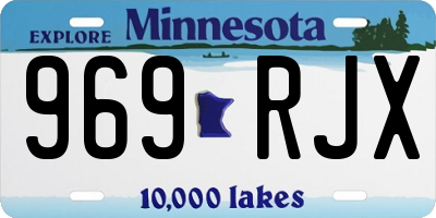MN license plate 969RJX