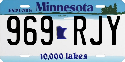 MN license plate 969RJY